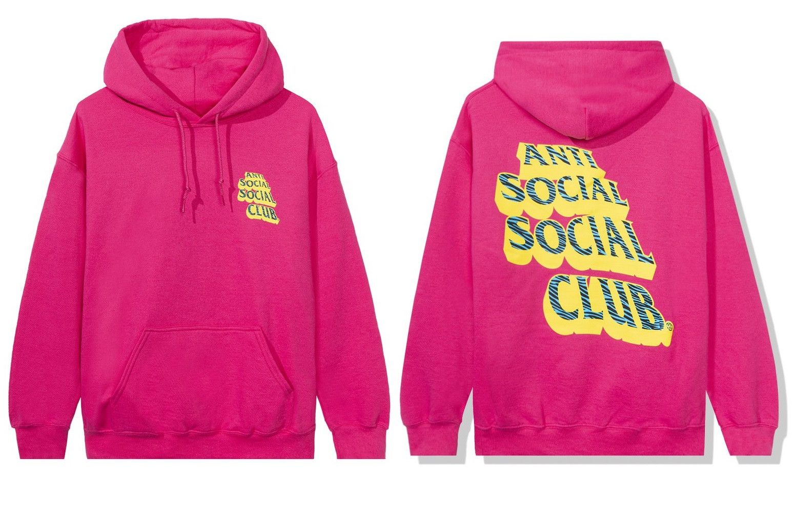 Anti Social Social Club DS AW20 ASSC Yellow Blue Logo costumes Hot Pink ...