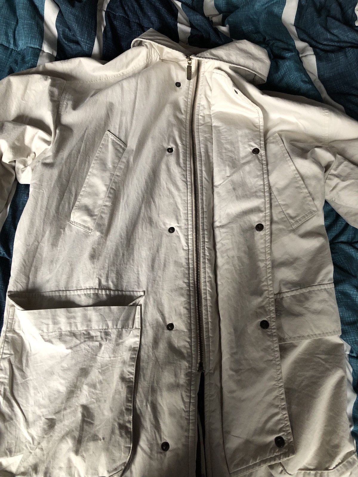 Burberry White Burberry Coat Grailed