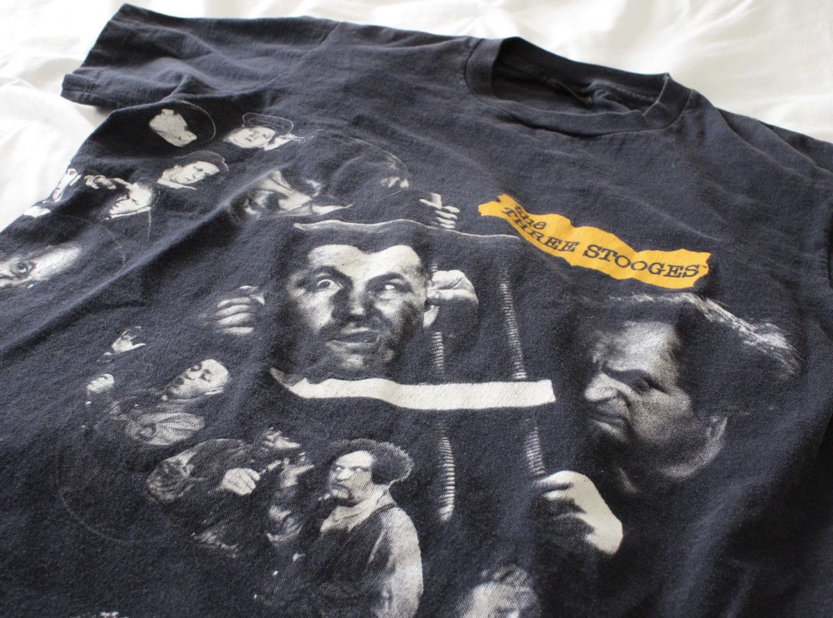 Vintage 1991 Three Stooges All-over Print Tee Size US L / EU 52-54 / 3 - 3 Thumbnail