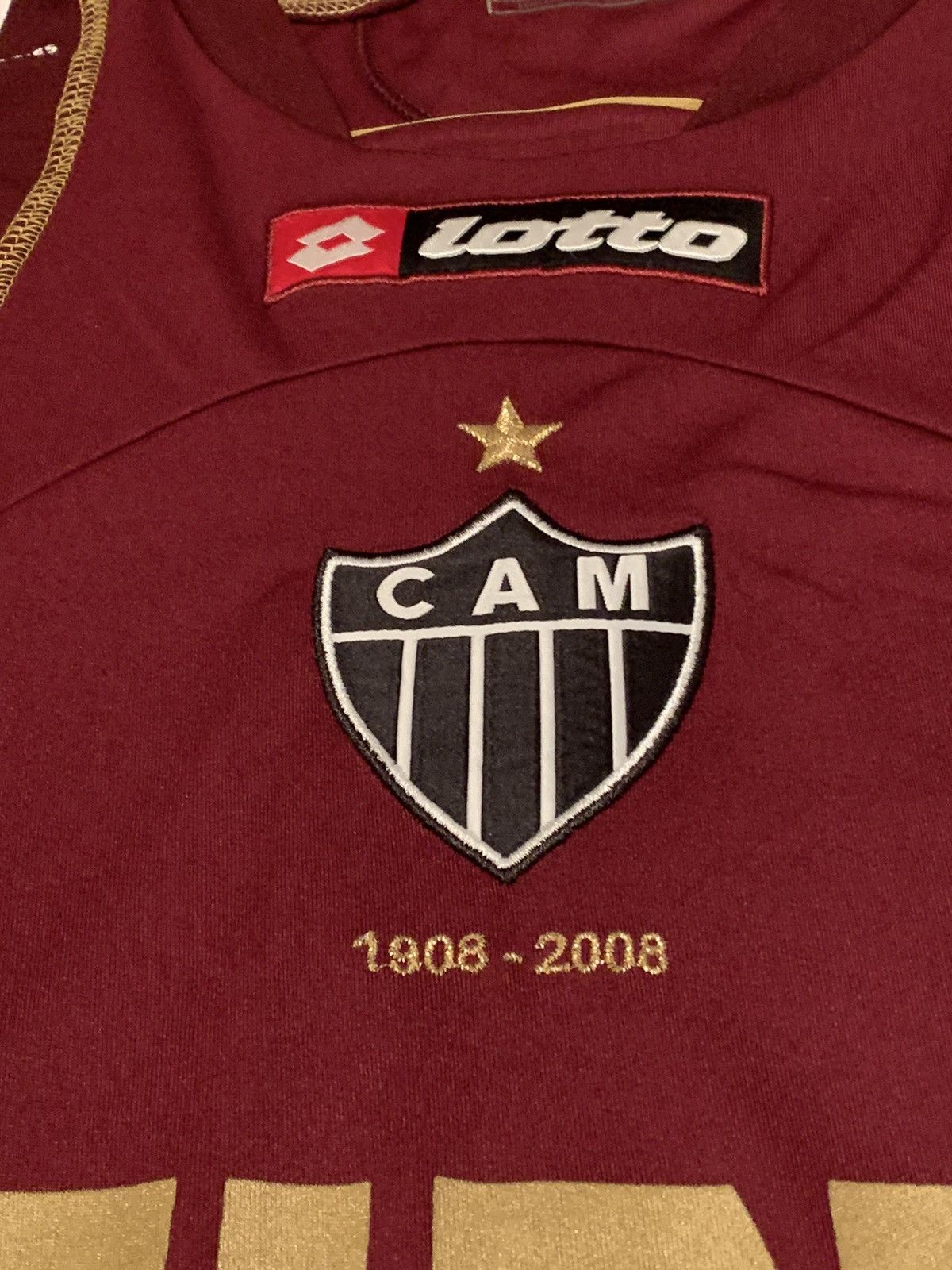 Lotto Sport Vintage Clube Atlético Mineiro Soccer Jersey 100 yr edition Size US L / EU 52-54 / 3 - 4 Thumbnail