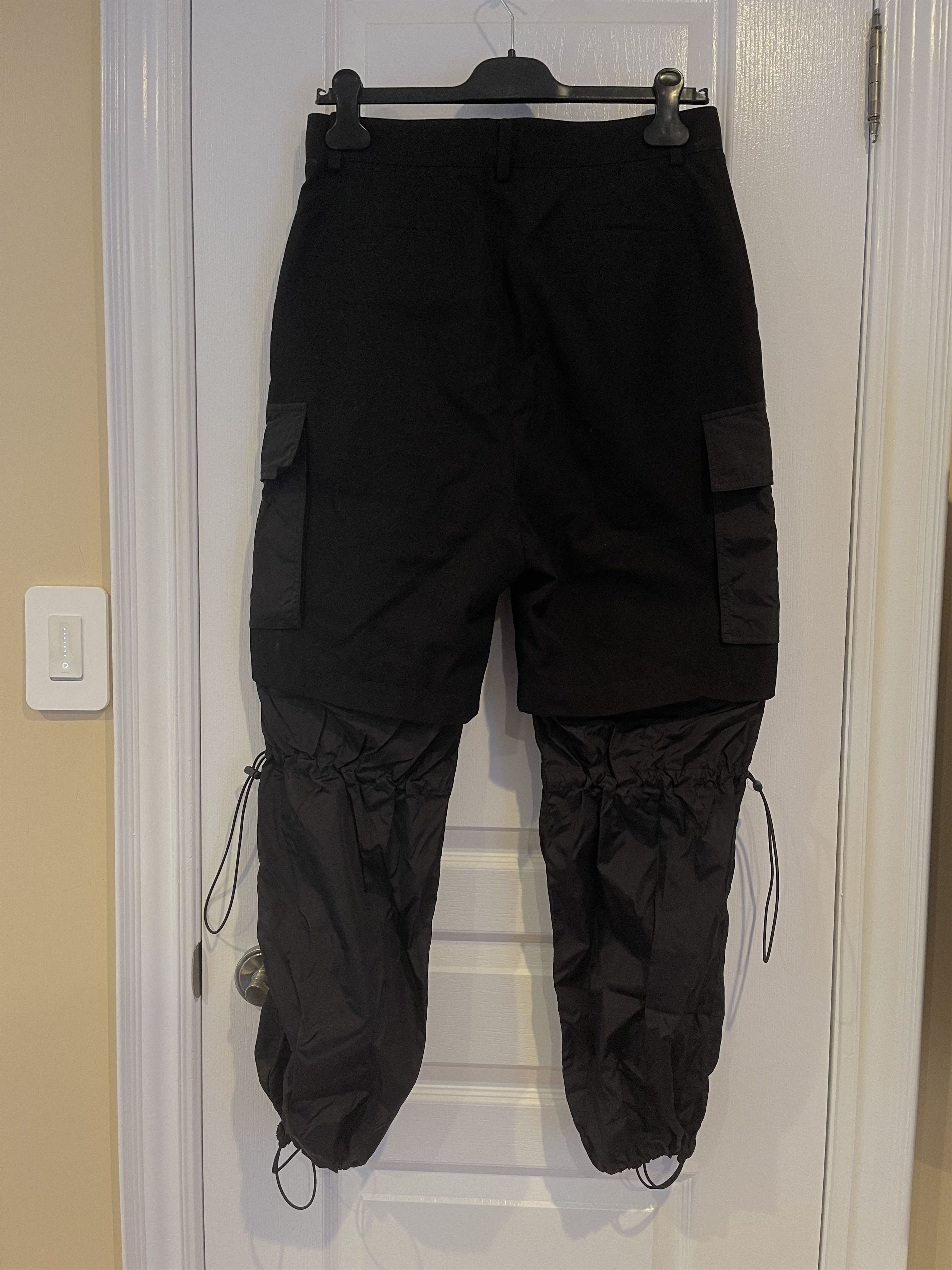 Juun.J Juun.J Black Drawstring Cargo Trousers Size US 28 / EU 44 - 3 Thumbnail