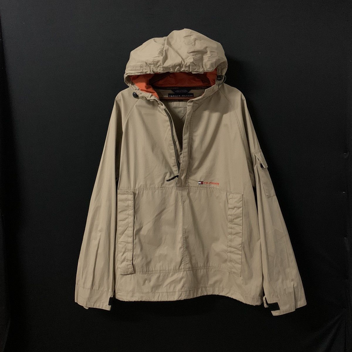 Tommy Hilfiger × Vintage Vintage TH Tommy Hilfinger Quarter Zip Windbreaker Jacket Size US L / EU 52-54 / 3 - 1 Thumbnail