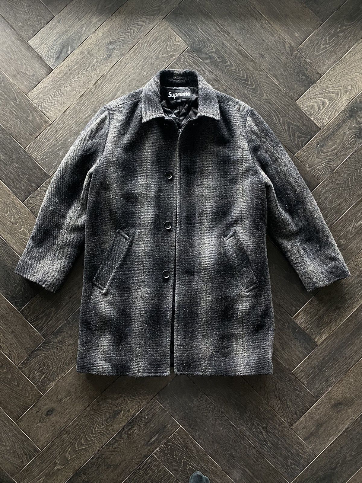 Supreme Shadow Plaid Wool Overcoat - チェスターコート
