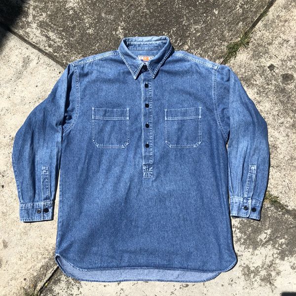 Nigel Cabourn Nc3 by Nigel Cabourn Denim Pullover shirt | Grailed