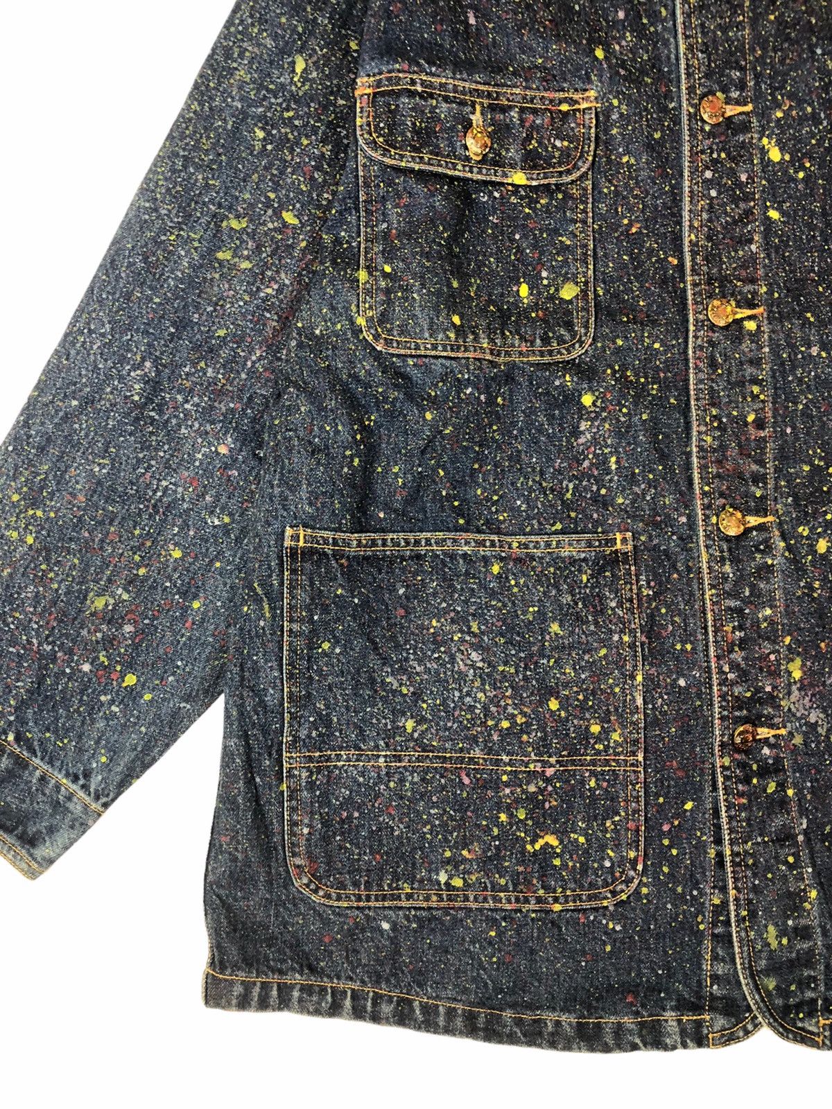 Uniqlo Uniqlo Custom Snow Painter Oversized Denim Jacket Size US L / EU 52-54 / 3 - 8 Thumbnail