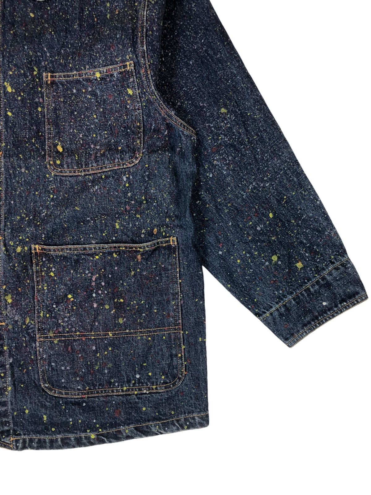 Uniqlo Uniqlo Custom Snow Painter Oversized Denim Jacket Size US L / EU 52-54 / 3 - 6 Thumbnail