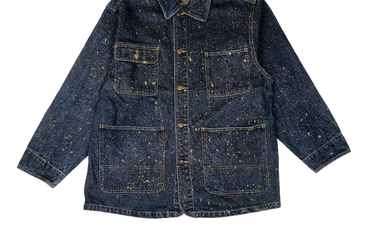 Uniqlo Uniqlo Custom Snow Painter Oversized Denim Jacket Size US L / EU 52-54 / 3 - 5 Thumbnail