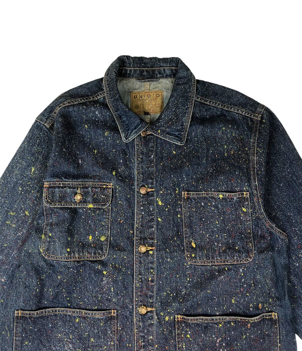 Uniqlo Uniqlo Custom Snow Painter Oversized Denim Jacket Size US L / EU 52-54 / 3 - 4 Thumbnail