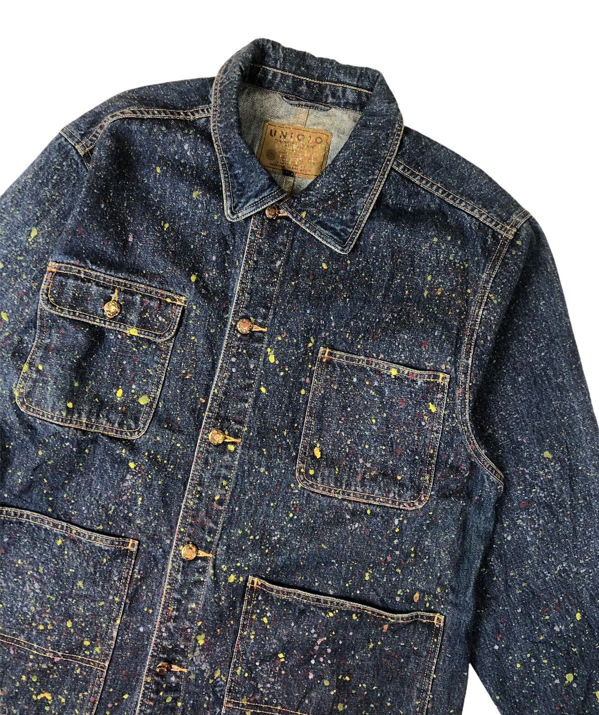 Uniqlo Uniqlo Custom Snow Painter Oversized Denim Jacket Size US L / EU 52-54 / 3 - 2 Thumbnail