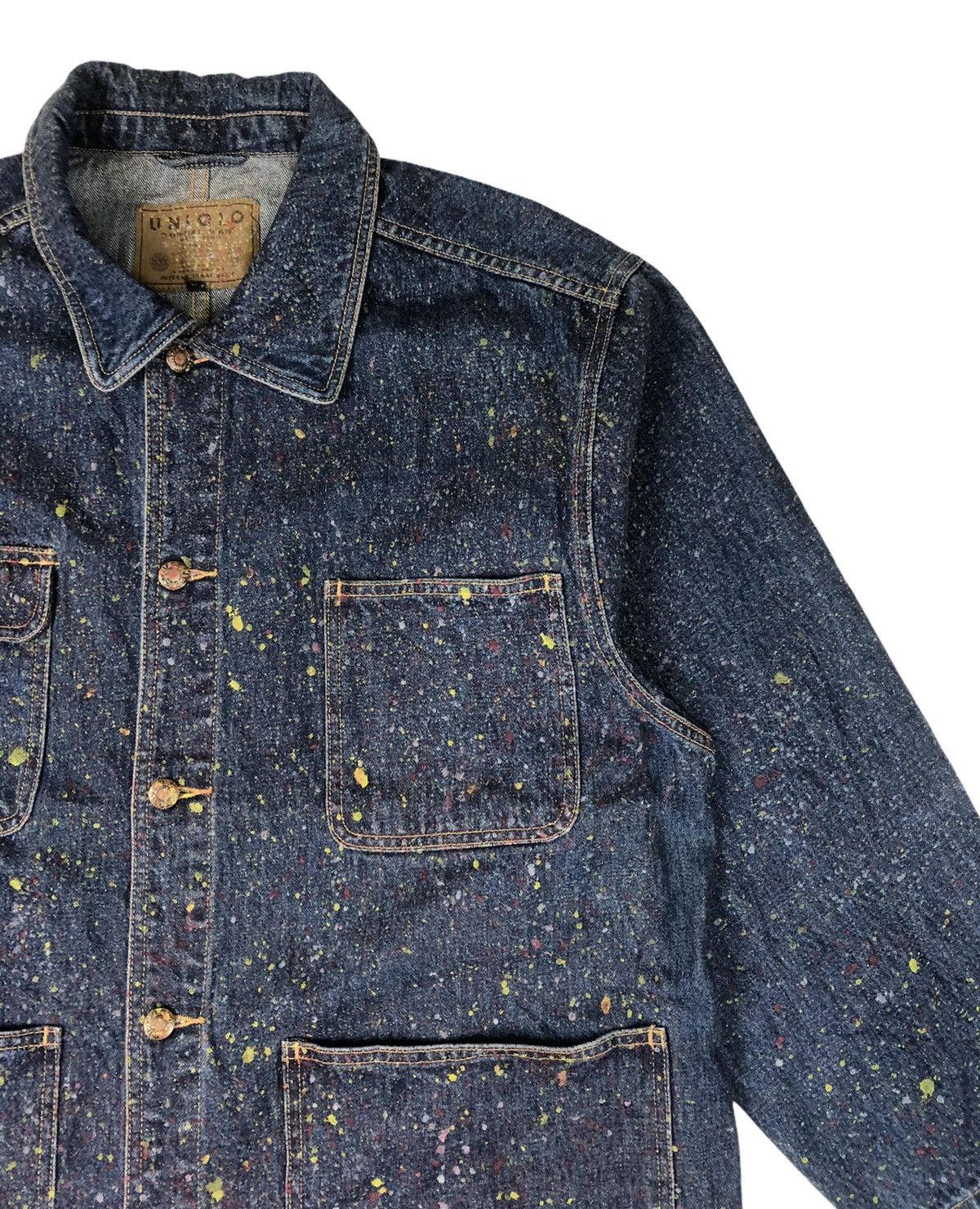 Uniqlo Uniqlo Custom Snow Painter Oversized Denim Jacket Size US L / EU 52-54 / 3 - 7 Thumbnail