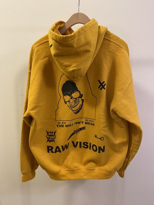 Pictureplane Alien Body Alien Body Raw Vision Hoodie OG Yellow Version Size  Large