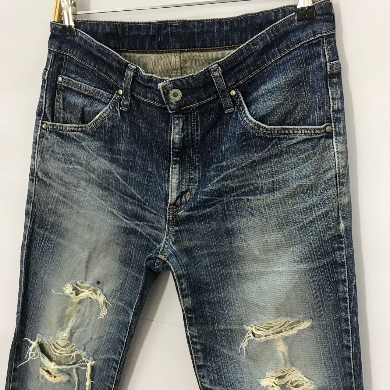 Edwin 🔥 Vintage Edwin Distressed Denim Jeans Made in Japan Size US 34 / EU 50 - 3 Thumbnail