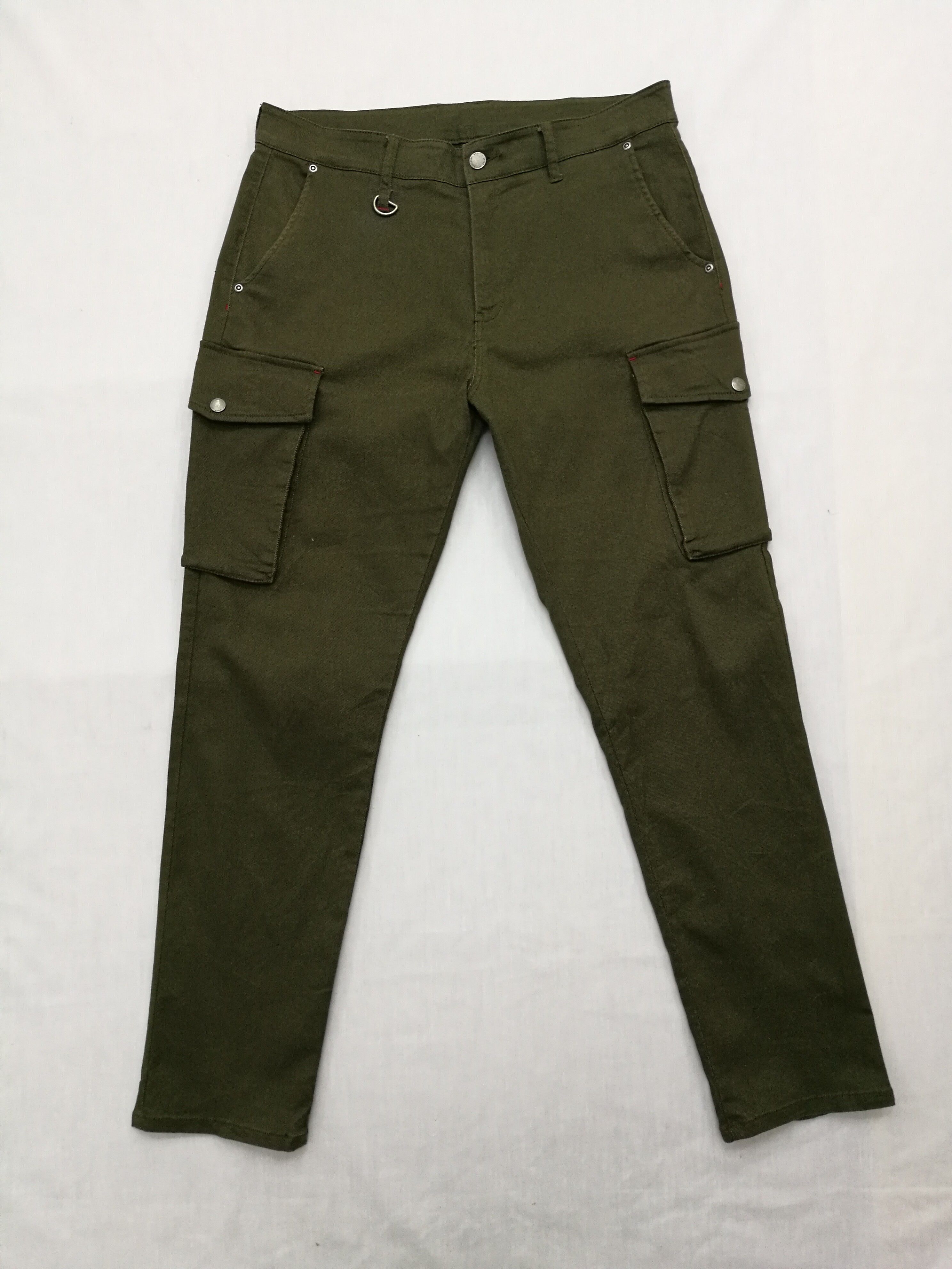 Military 💥Pipue De Pique-Cargo Pants Multi Pocket Pants With Buckle ...
