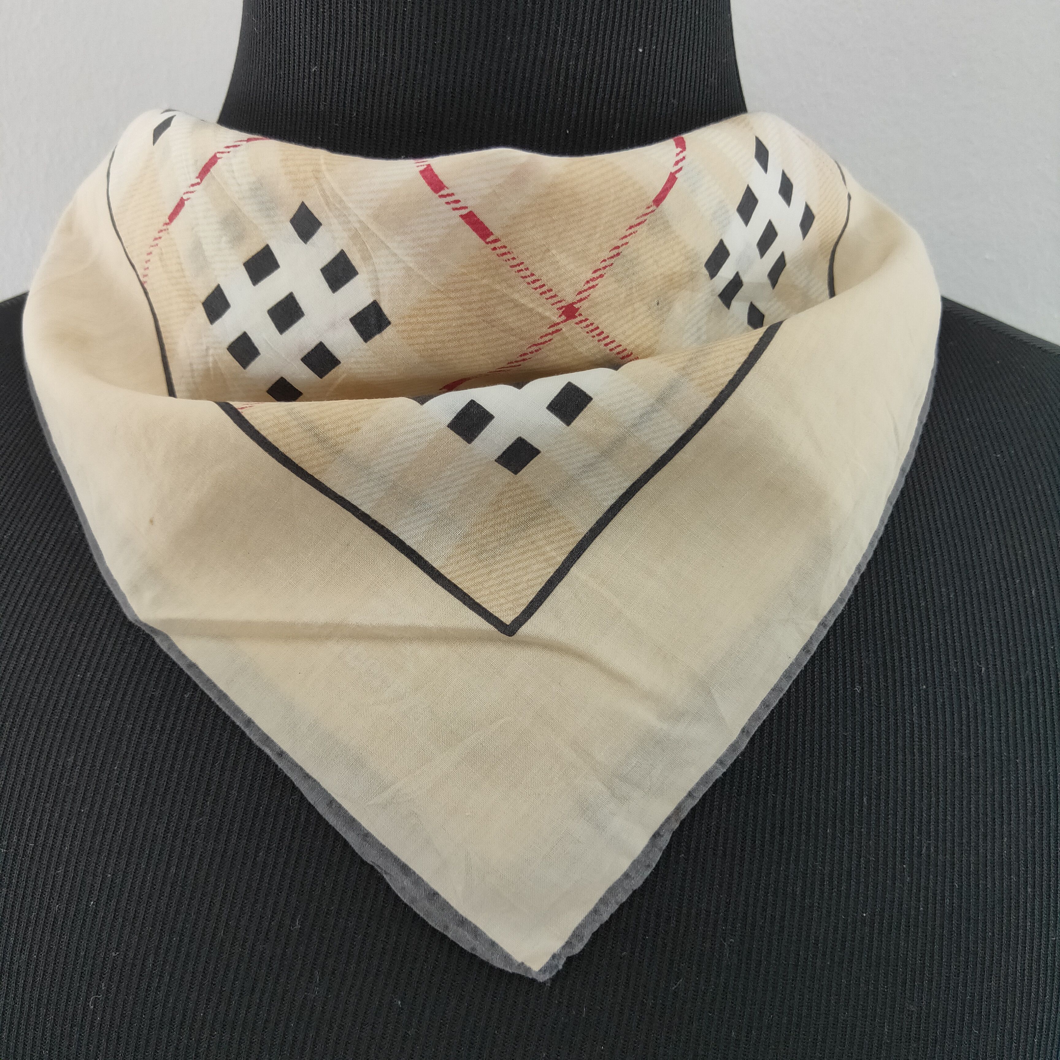 Burberry × Vintage Burberry Handkerchief neckerchief bandana - 3F2186 Size ONE SIZE - 1 Thumbnail