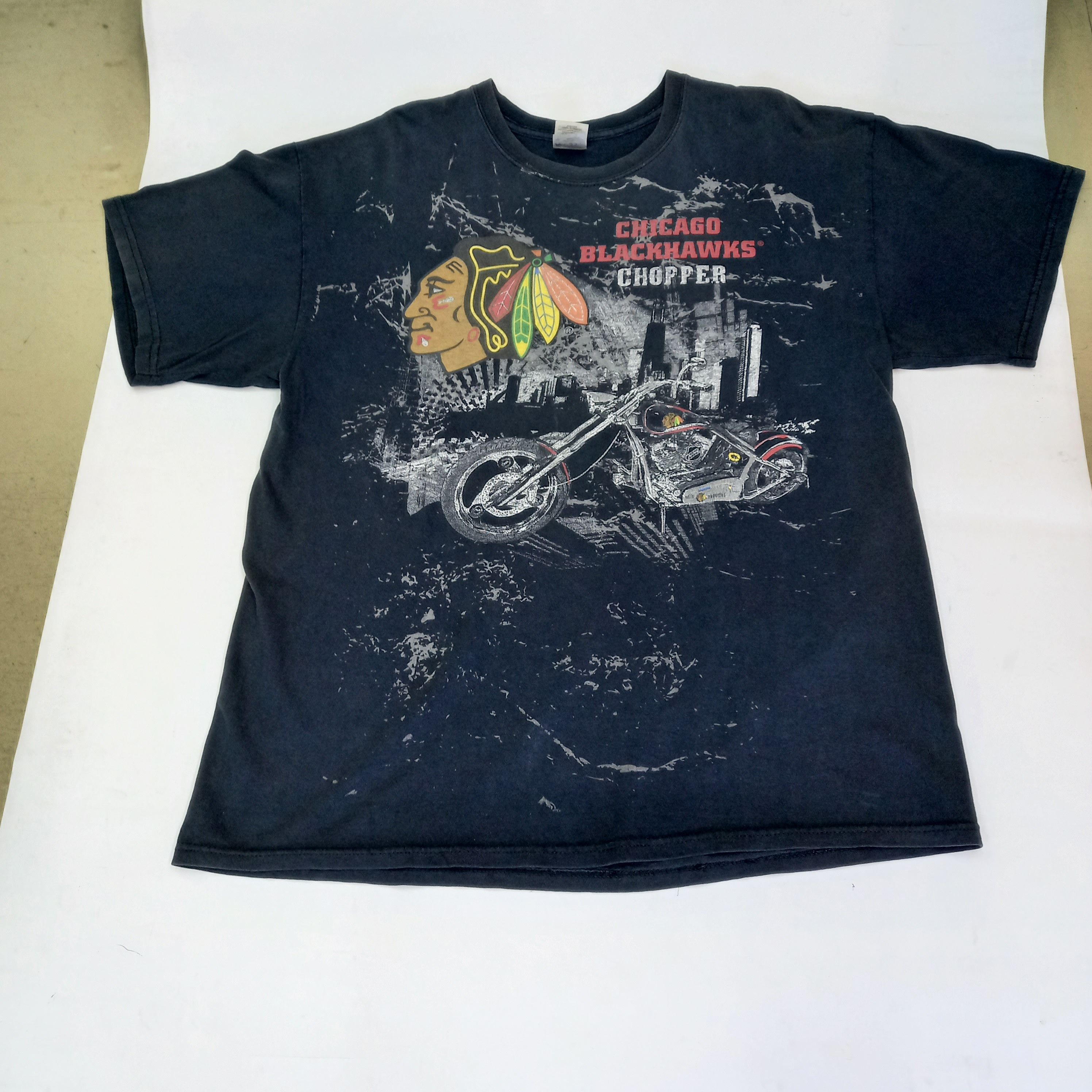 Vintage CHICAGO BLACKHAWKS CHOPPER.MADE IN HAITI | Grailed