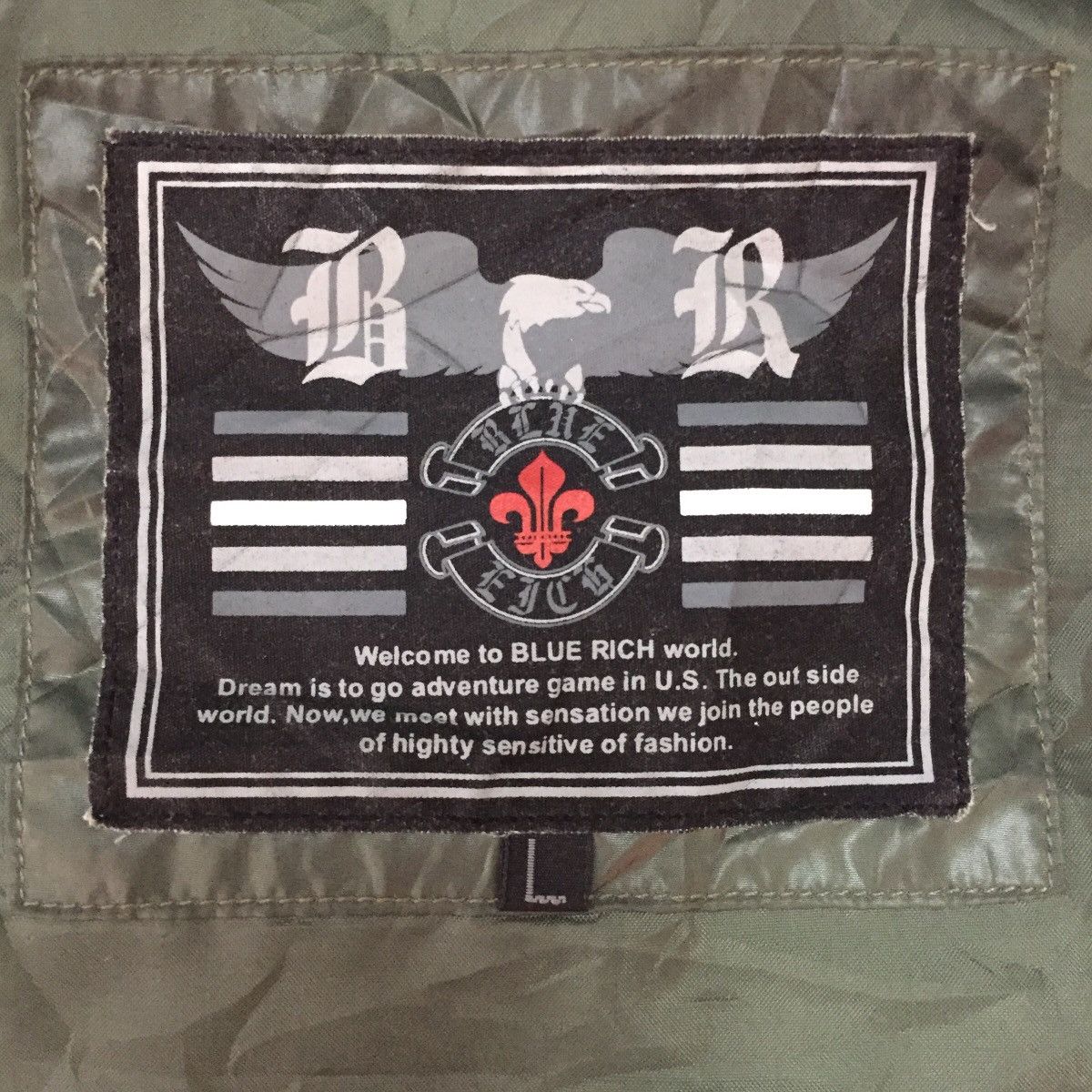 Japanese Brand Blue Rich Vest Puffer With Patches Size US L / EU 52-54 / 3 - 14 Thumbnail