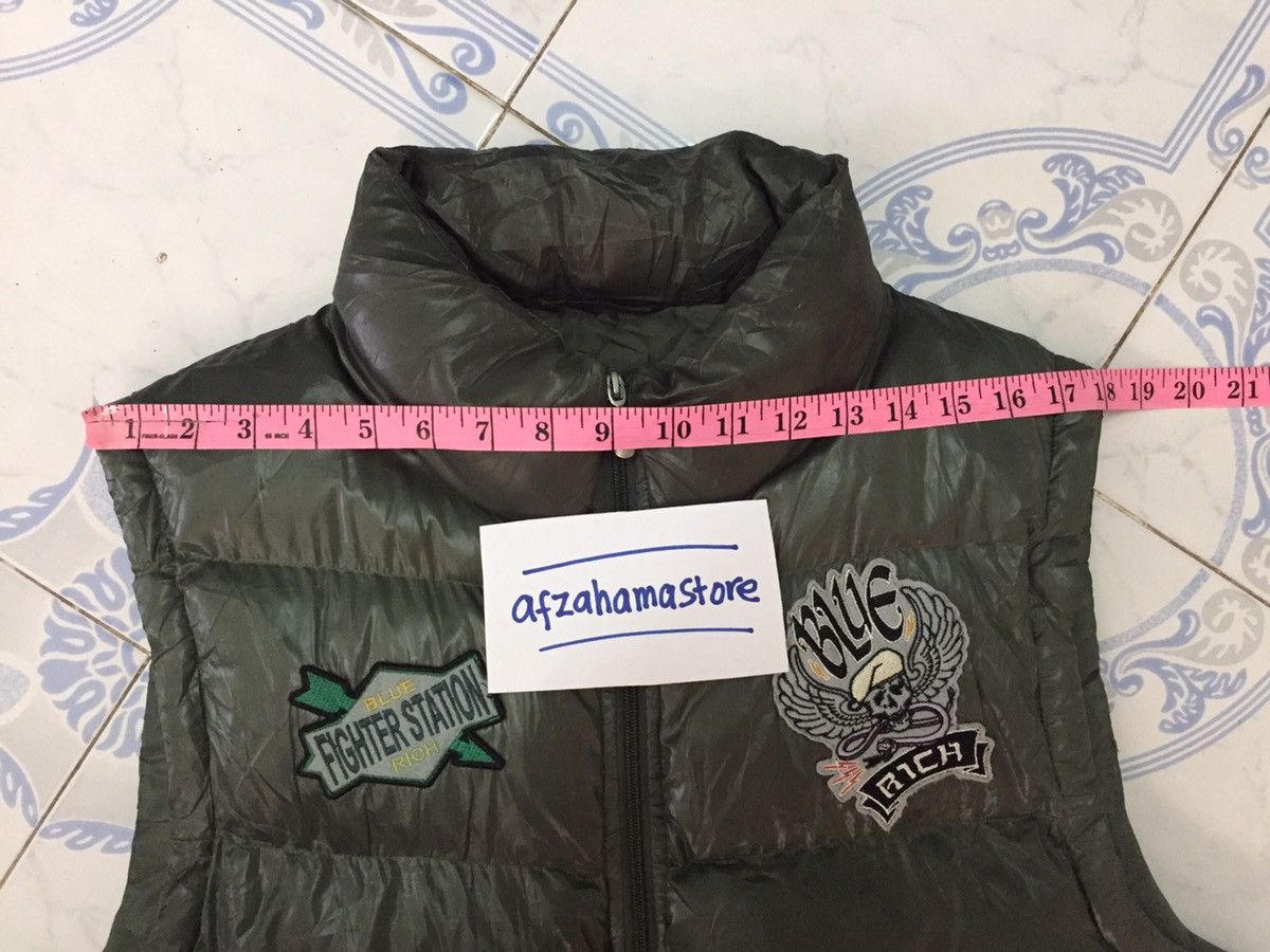 Japanese Brand Blue Rich Vest Puffer With Patches Size US L / EU 52-54 / 3 - 19 Thumbnail