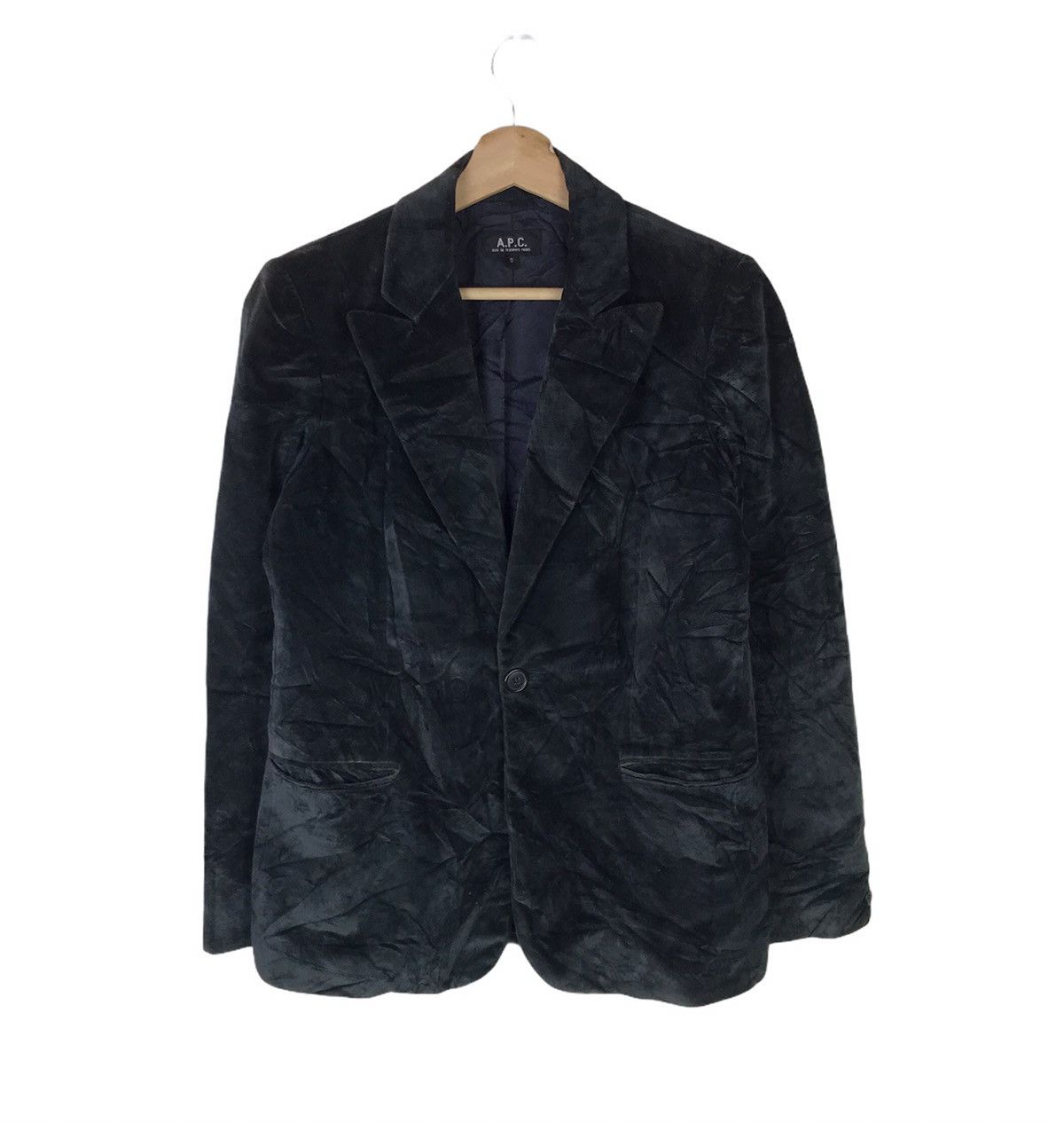 A.P.C. VINTAGE A.P.C. VELVET SUIT JACKET Size 38S - 1 Thumbnail