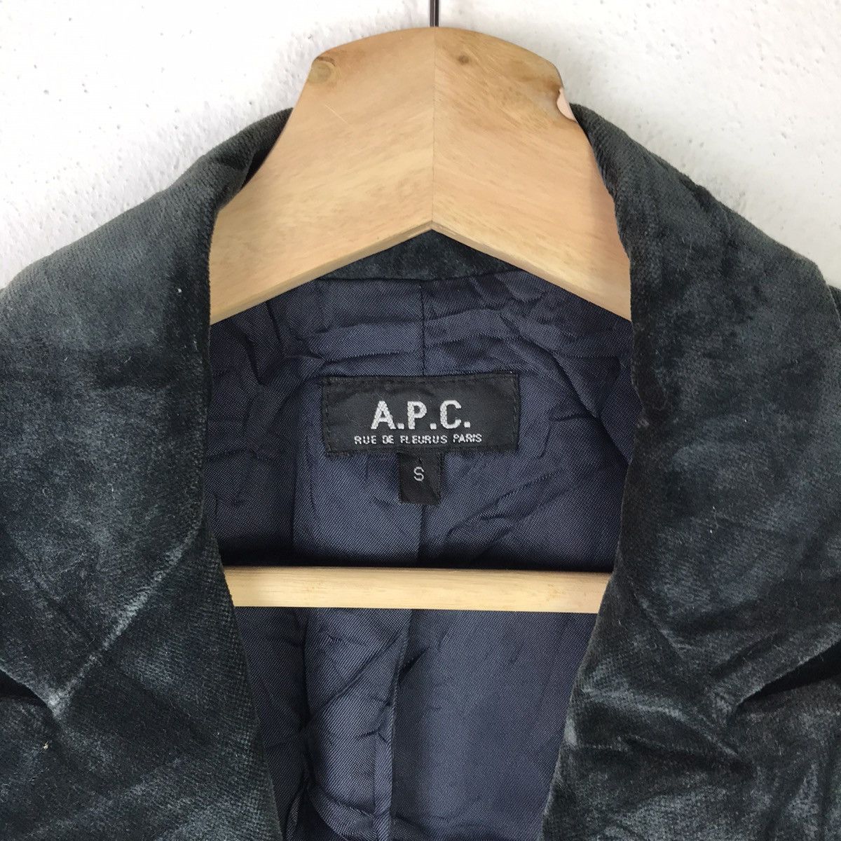 A.P.C. VINTAGE A.P.C. VELVET SUIT JACKET Size 38S - 2 Thumbnail