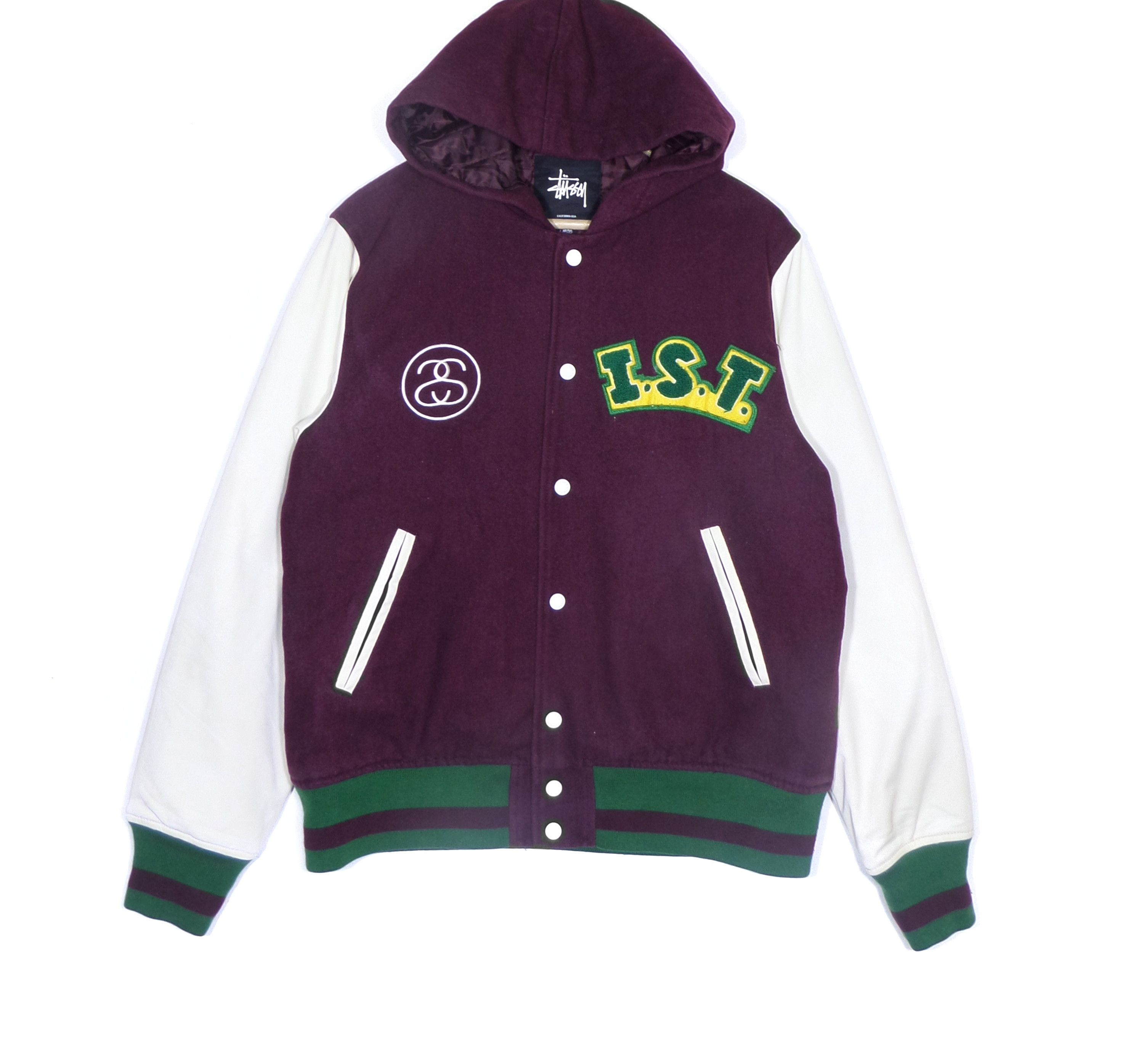 Stussy World Tribe wool varsity jacket L（Stussy World Tribe