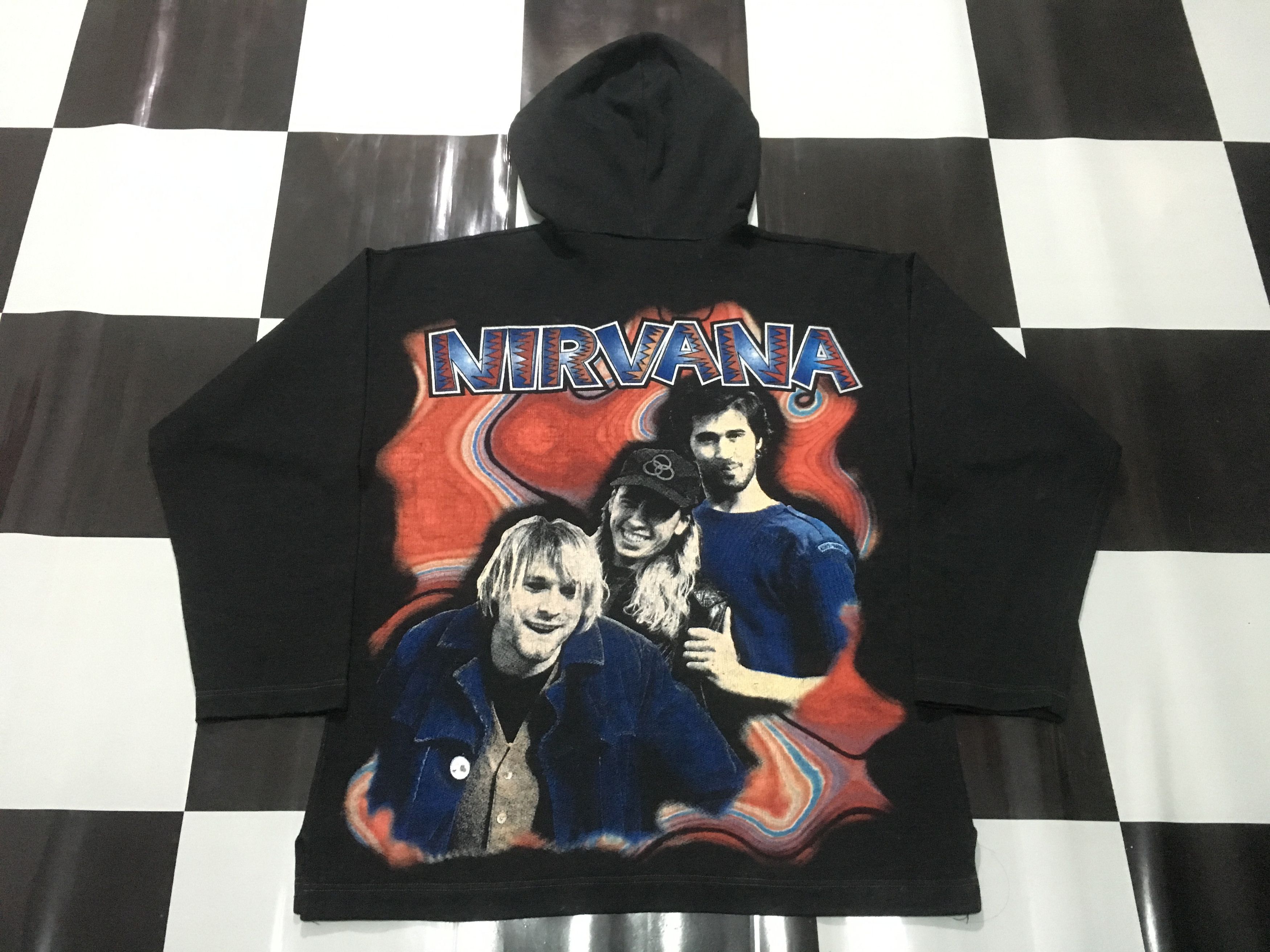 Vintage Vintage Nirvana Hoodie Kurt cobain full print double sided Size US L / EU 52-54 / 3 - 2 Preview