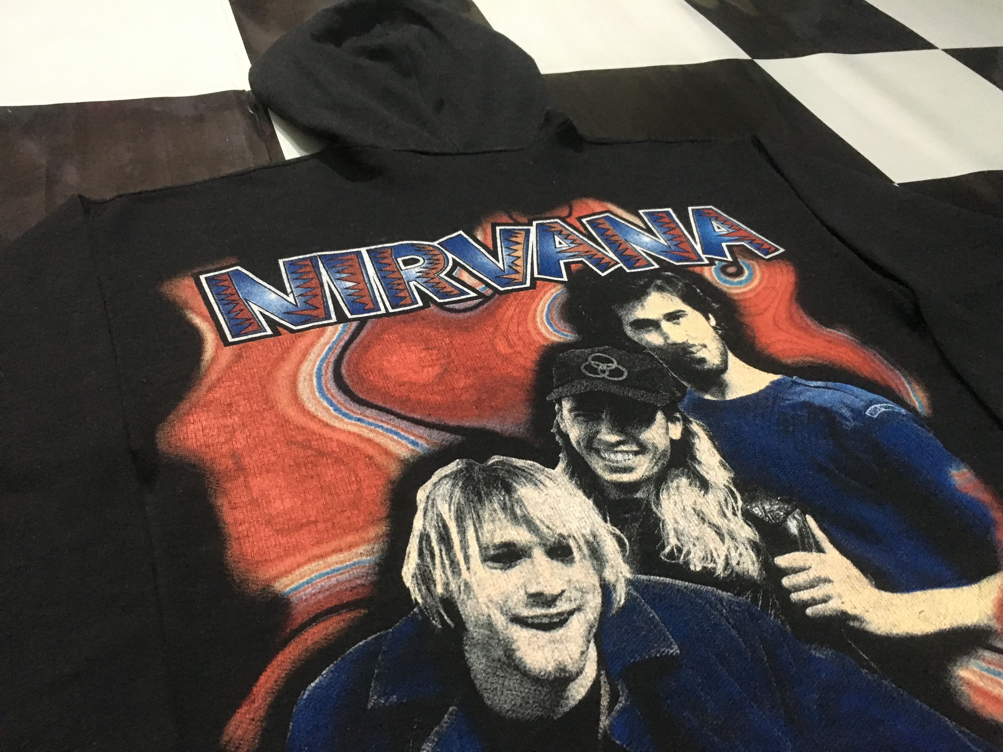 Vintage Vintage Nirvana Hoodie Kurt cobain full print double sided Size US L / EU 52-54 / 3 - 3 Thumbnail