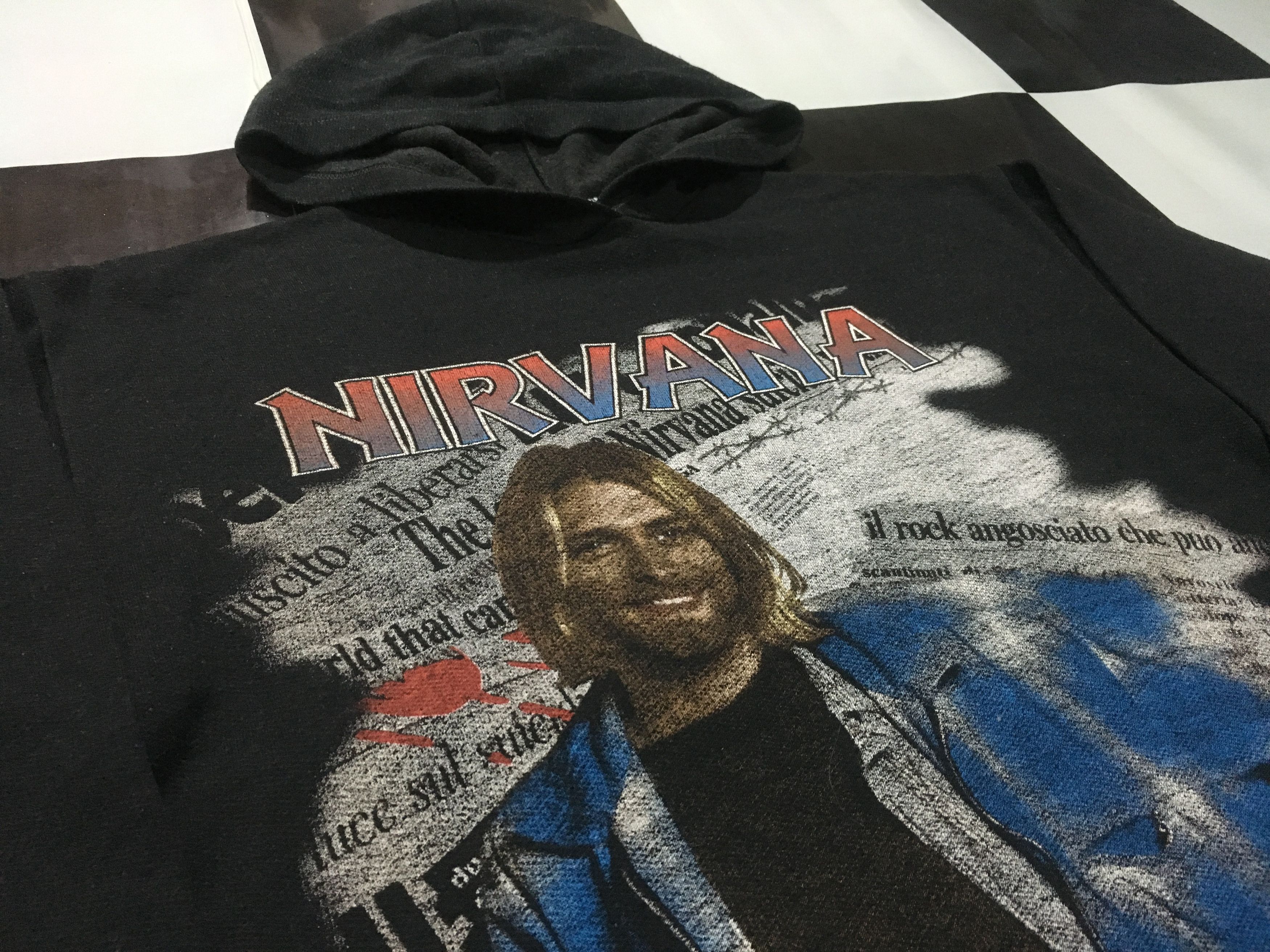 Vintage Vintage Nirvana Hoodie Kurt cobain full print double sided Size US L / EU 52-54 / 3 - 6 Thumbnail