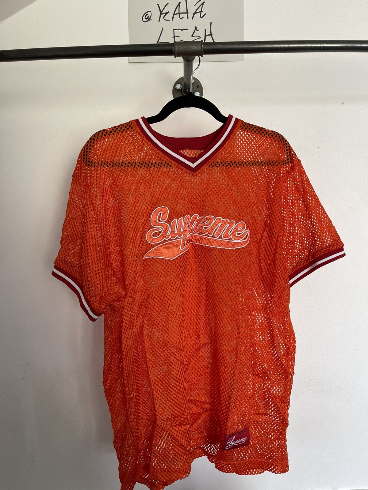 Supreme Supreme baseball jersey see through | Grailed