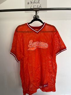 Supreme Satin Baseball Jersey White/Red  Supreme shirt, Casual shirts for  men, Casual shirts