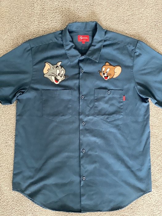 Supreme Supreme x Tom and Jerry S/S Work Shirt size L | Grailed