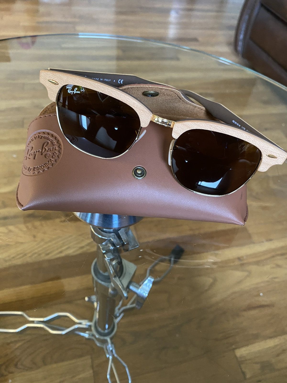 RayBan Rb3016m Clubmaster Wood Square Sunglasses Grailed