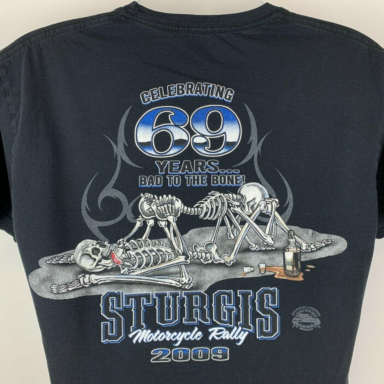 Other 69 Years Sturgis Motorcycle Rally Large T Shirt 2009 Biker