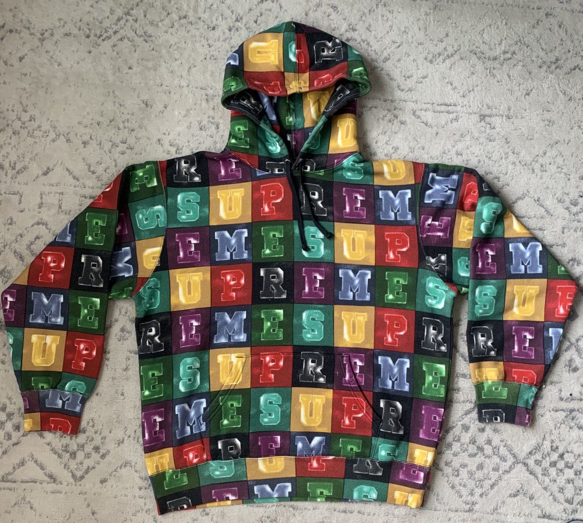 Supreme Supreme Blocks Hooded Sweatshirt | Grailed