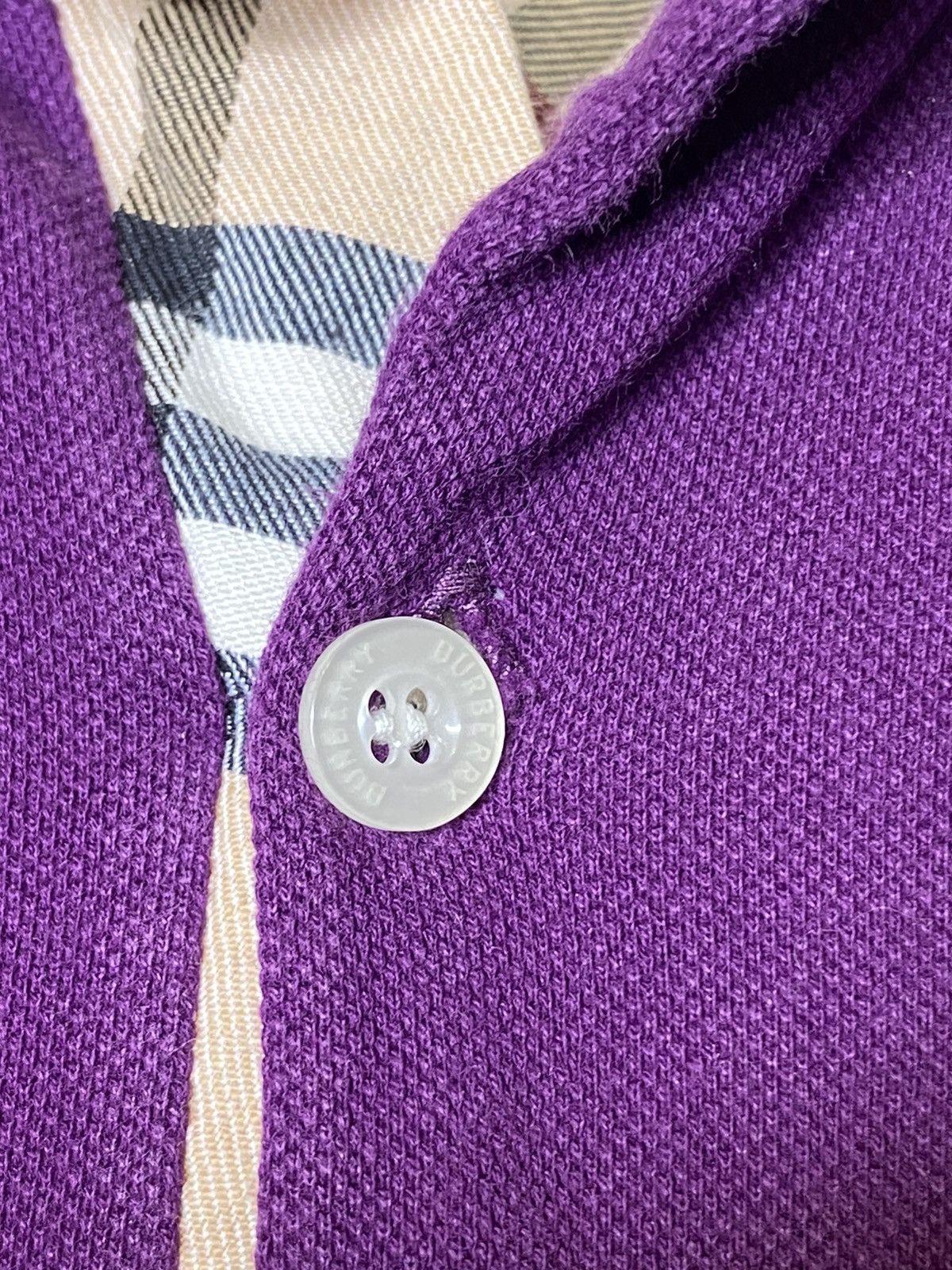 Burberry × Vintage Burberry london purple vintage polo shirt Size US XL / EU 56 / 4 - 2 Thumbnail