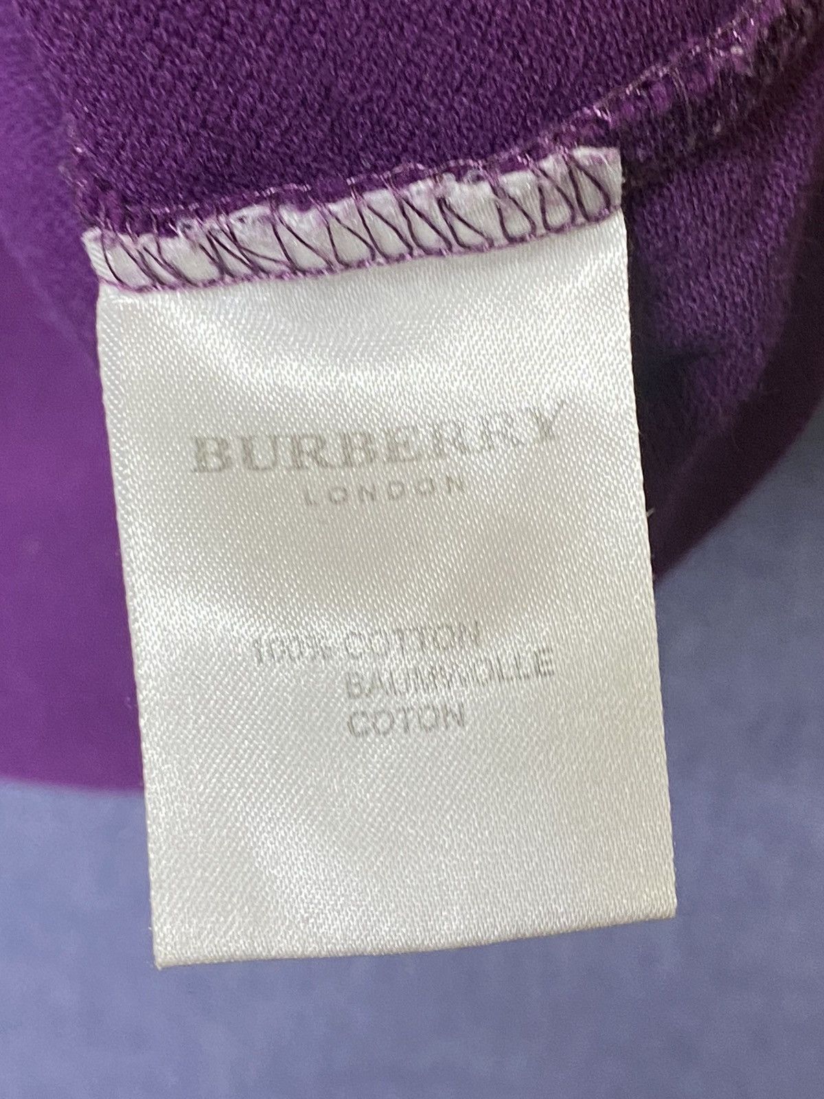 Burberry × Vintage Burberry london purple vintage polo shirt Size US XL / EU 56 / 4 - 4 Thumbnail