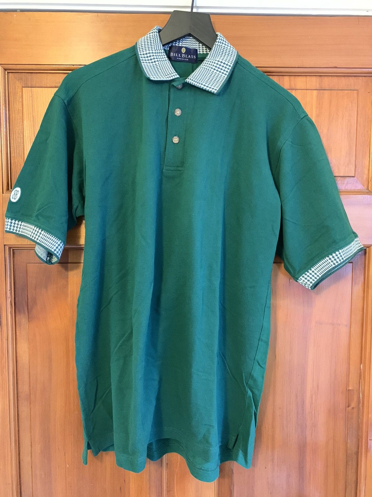 Bill Blass × Vintage *RARE* Vintage Bill Blass Herringbone Knit Polo Shirt - Sz M Size US M / EU 48-50 / 2 - 1 Thumbnail