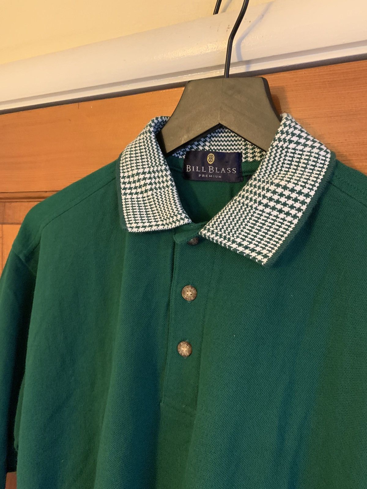Bill Blass × Vintage *RARE* Vintage Bill Blass Herringbone Knit Polo Shirt - Sz M Size US M / EU 48-50 / 2 - 2 Thumbnail