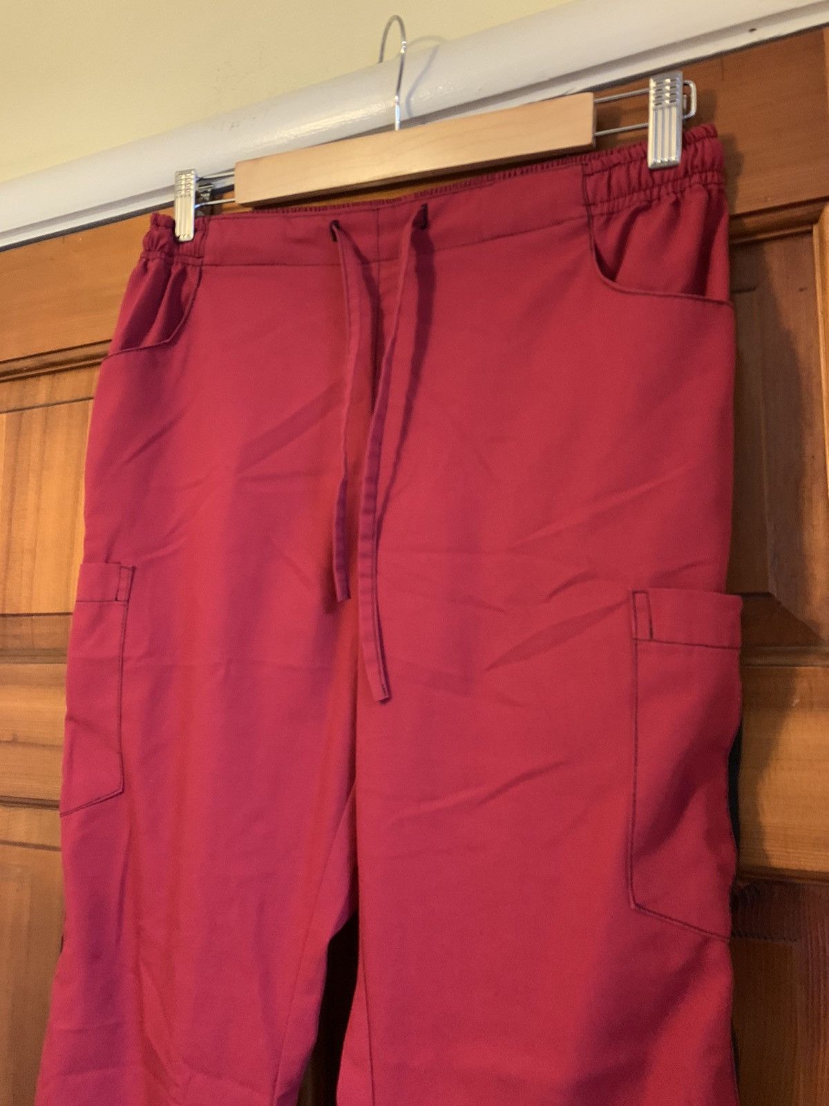 Other *RARE* Vintage Flared Leg Stripe Scrub Cargo Pocket Pants Size US 30 / EU 46 - 3 Thumbnail