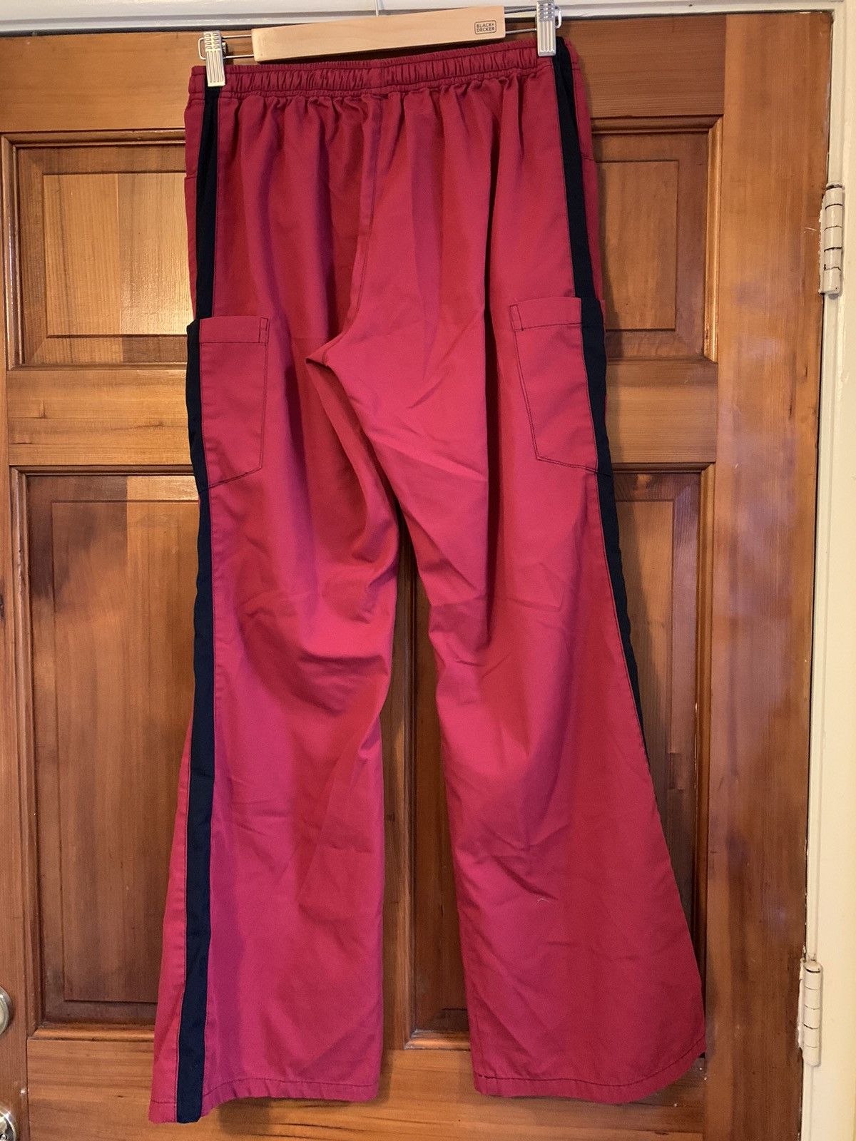 Other *RARE* Vintage Flared Leg Stripe Scrub Cargo Pocket Pants Size US 30 / EU 46 - 4 Thumbnail