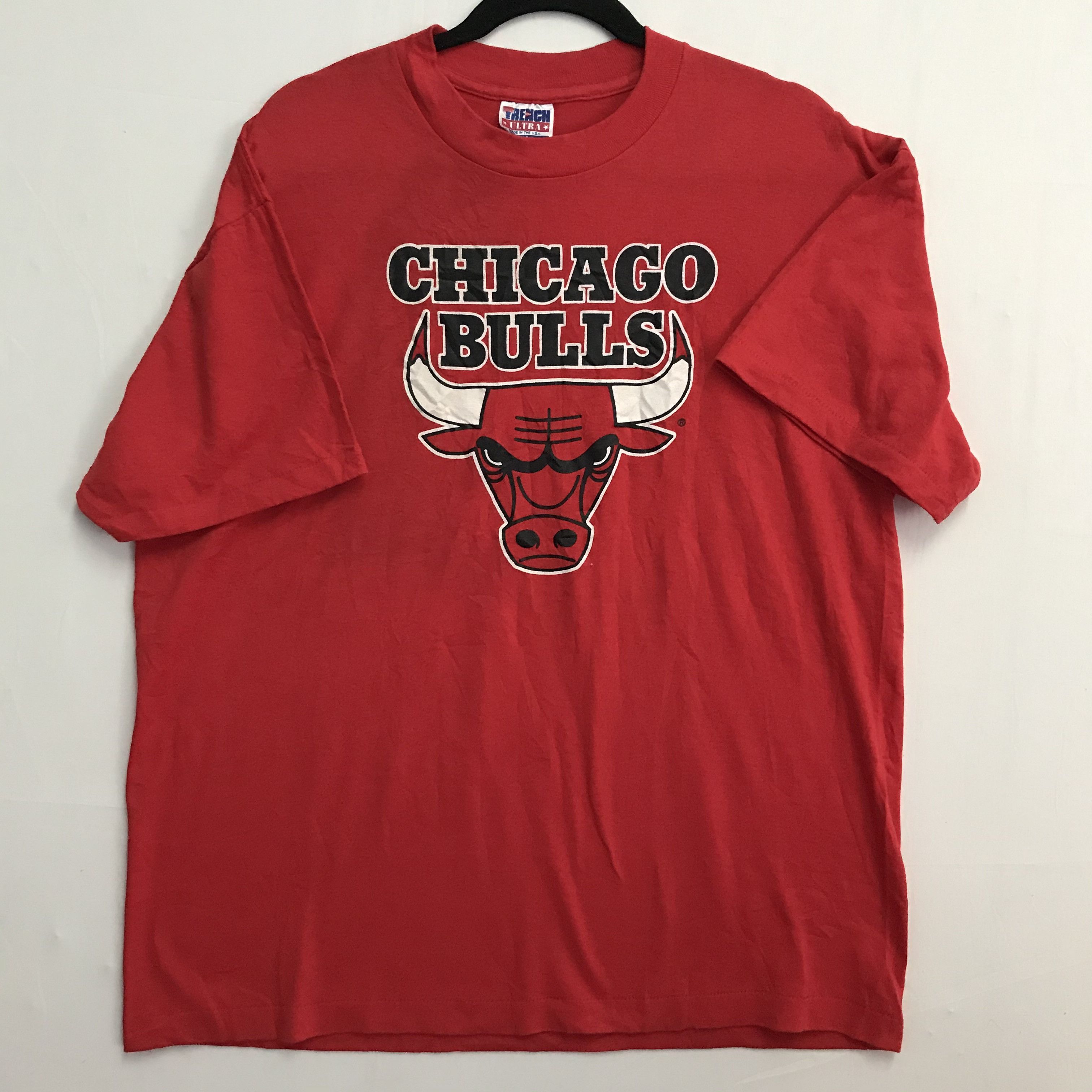NBA × Vintage Vintage Chicago Bulls Big Logo T-shirt Size US L / EU 52-54 / 3 - 1 Thumbnail