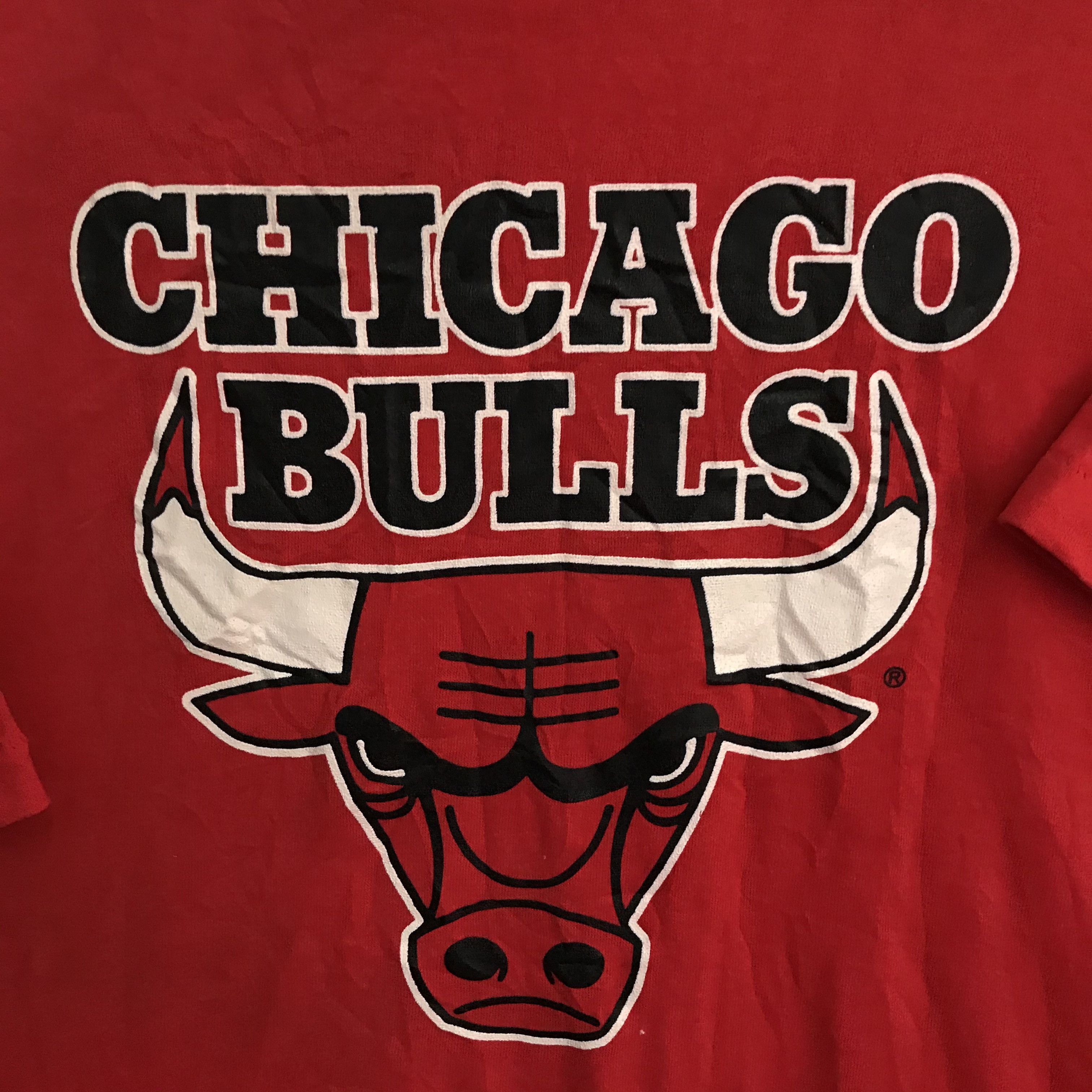 NBA × Vintage Vintage Chicago Bulls Big Logo T-shirt Size US L / EU 52-54 / 3 - 2 Thumbnail