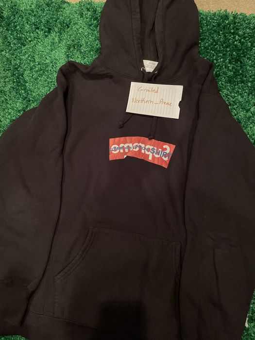 Supreme cdg box store logo hoodie black