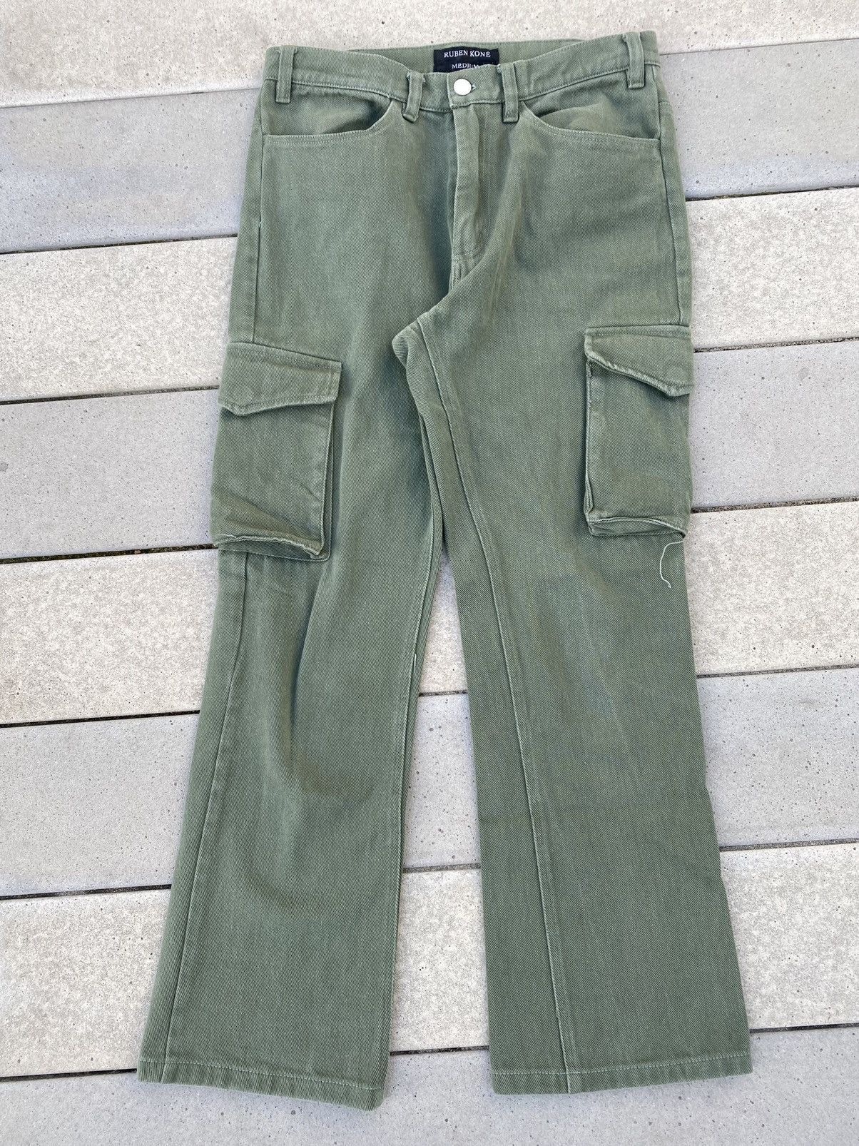 RUBEN KONE / STRAP CARGO PANTS olive - ワークパンツ/カーゴパンツ