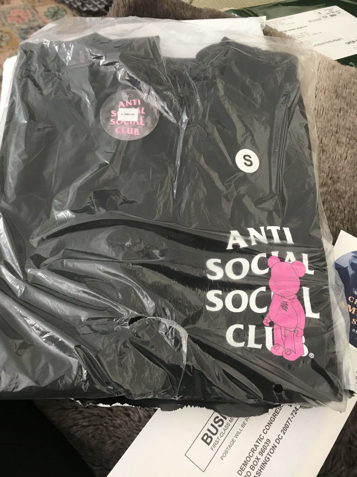 Anti Social Social Club Bearbrick パーカー ブラック ASSC - Bearbrick Black Hoodie| MAGIC CUSTOM Color Black Size XS
