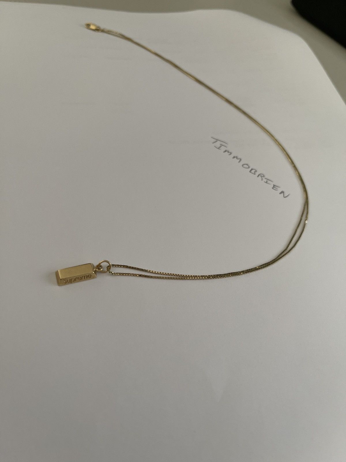 Supreme Supreme Gold Bar Pendant | Grailed