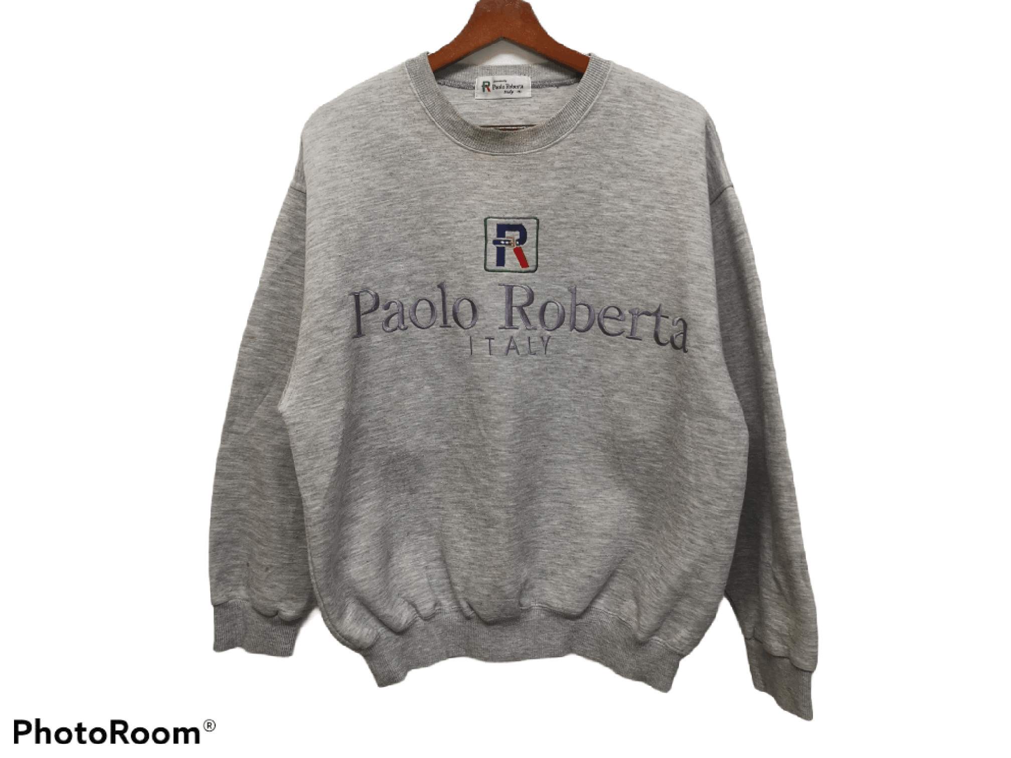 Embroidery Big Logo Paolo Roberta Italy Sweatshirt