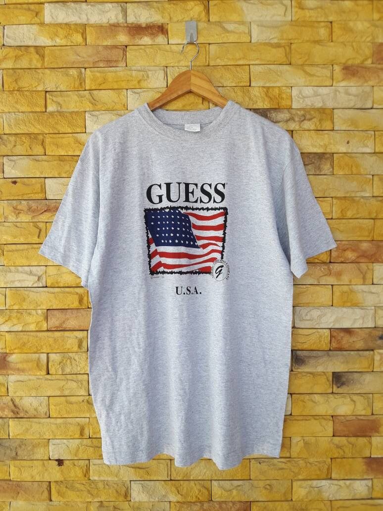 Guess × Vintage Vintage Guess Jeans America Flag Tee Size US M / EU 48-50 / 2 - 1 Thumbnail
