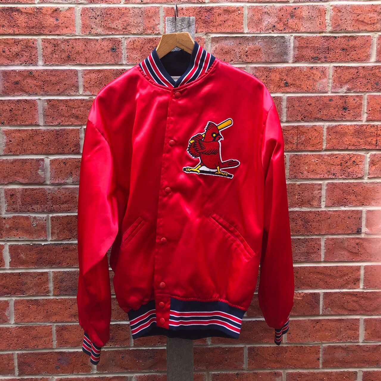 Starter VINTAGE Starter St Louis Cardinals Bomber Jacket Men Adult XL Red  Satin USA 80s