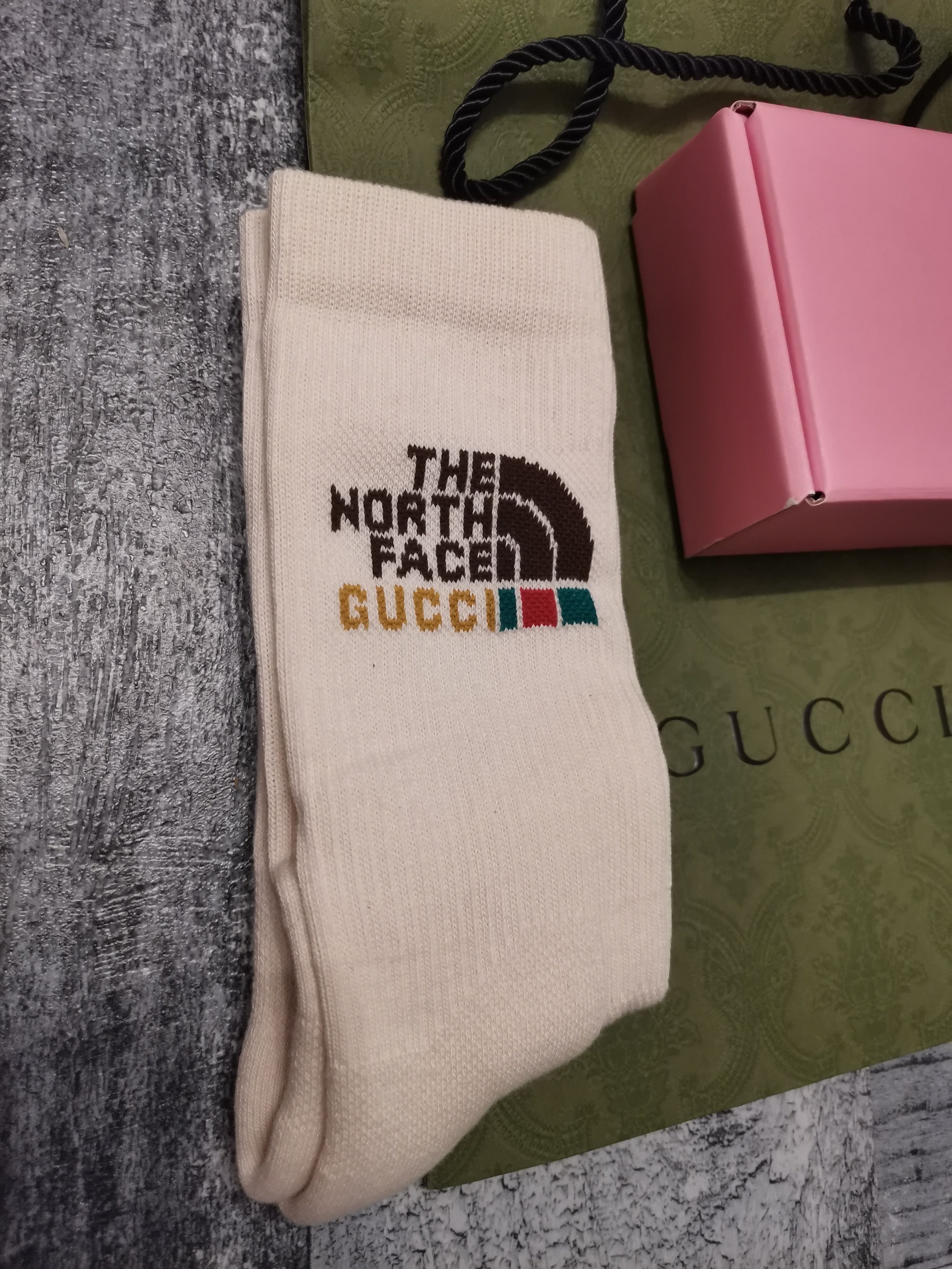 The North Face X Gucci Cotton Socks in Neutrals - Gucci
