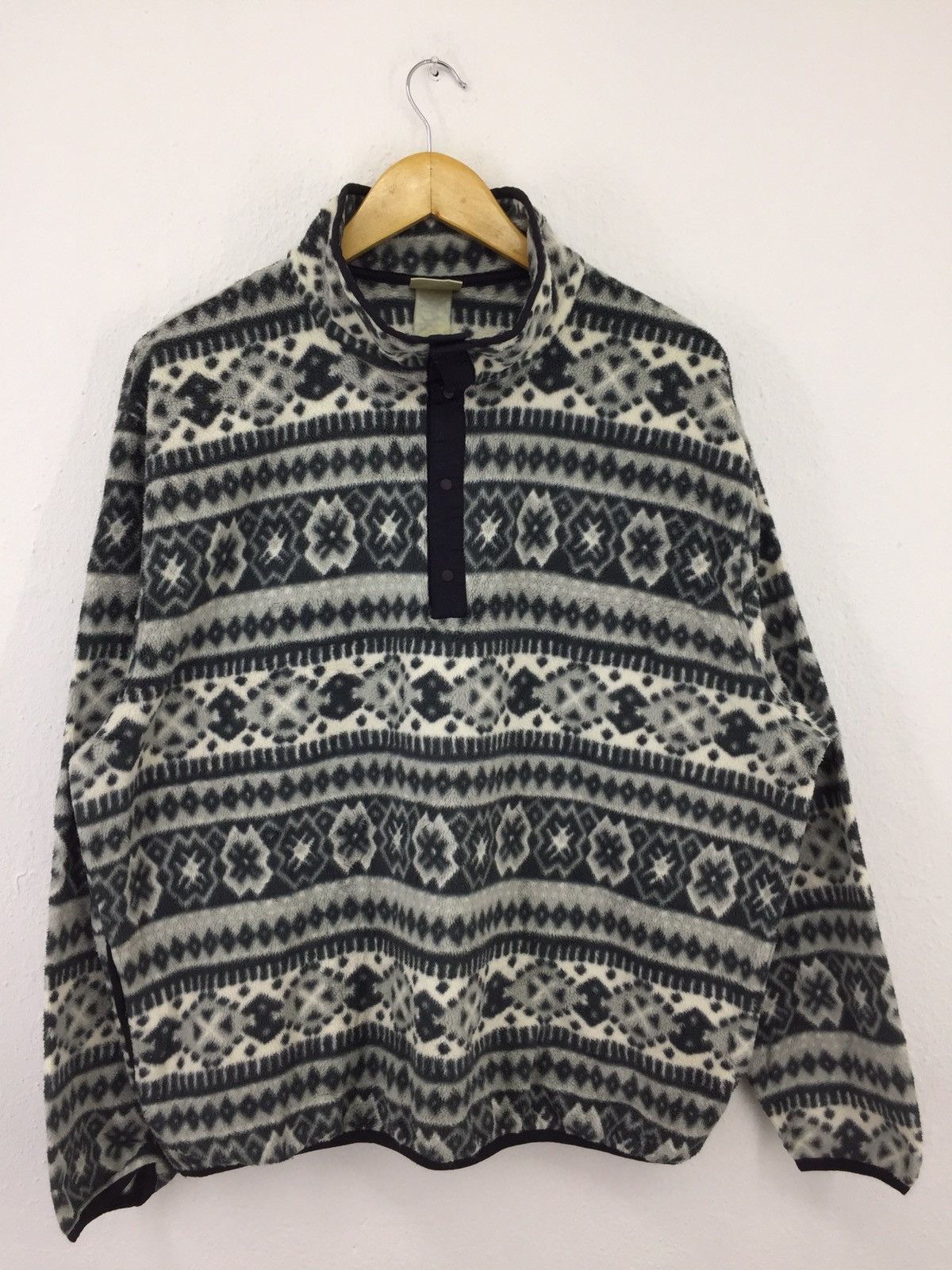 L.L Bean Anorak Fleece Native Design